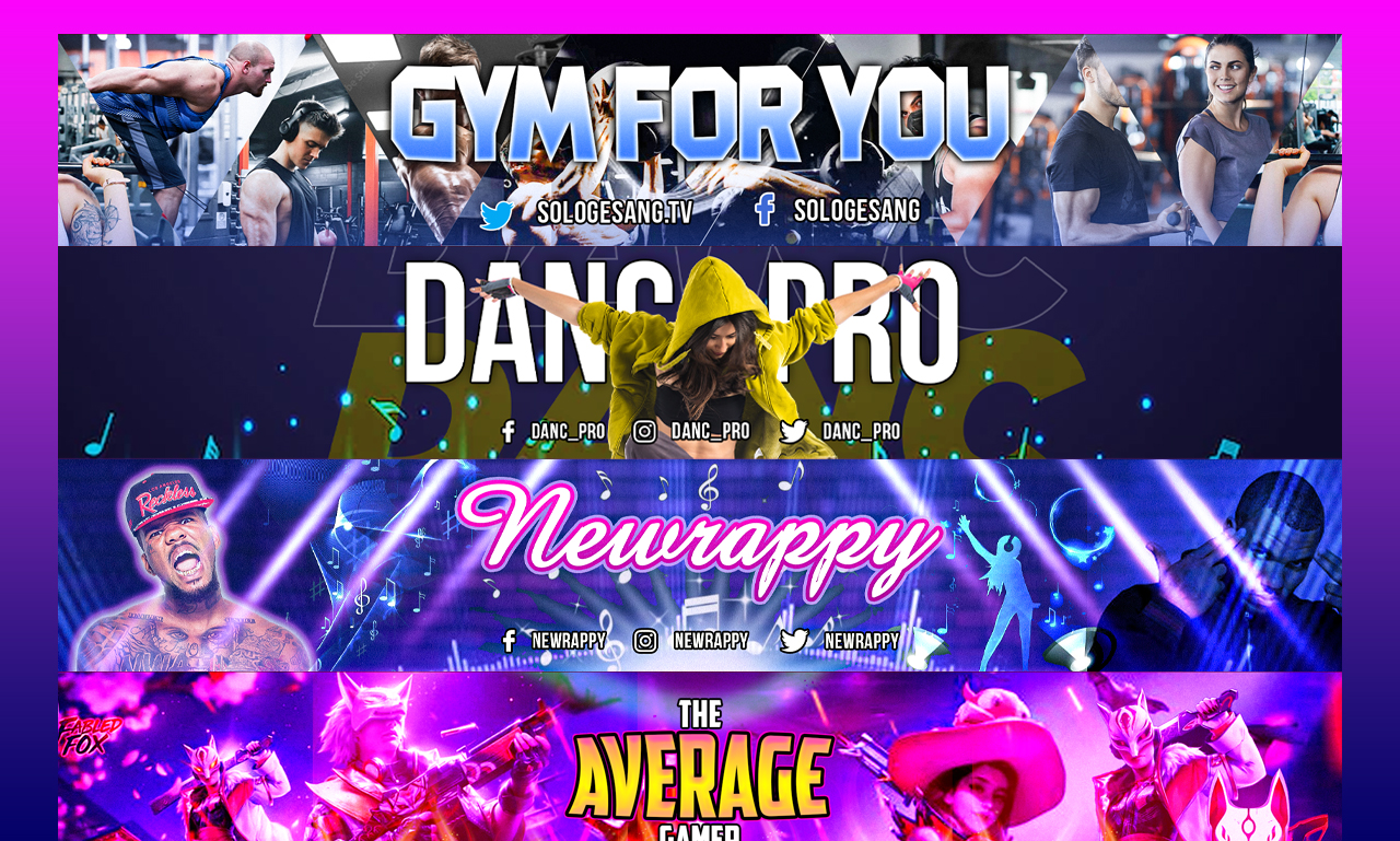 I will design professional Youtube banner for you, Facebook cover, Twitter header & Linkedin