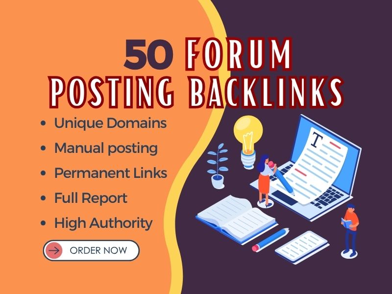 I will Manually do 50 Forum Posting backlinks to boos...