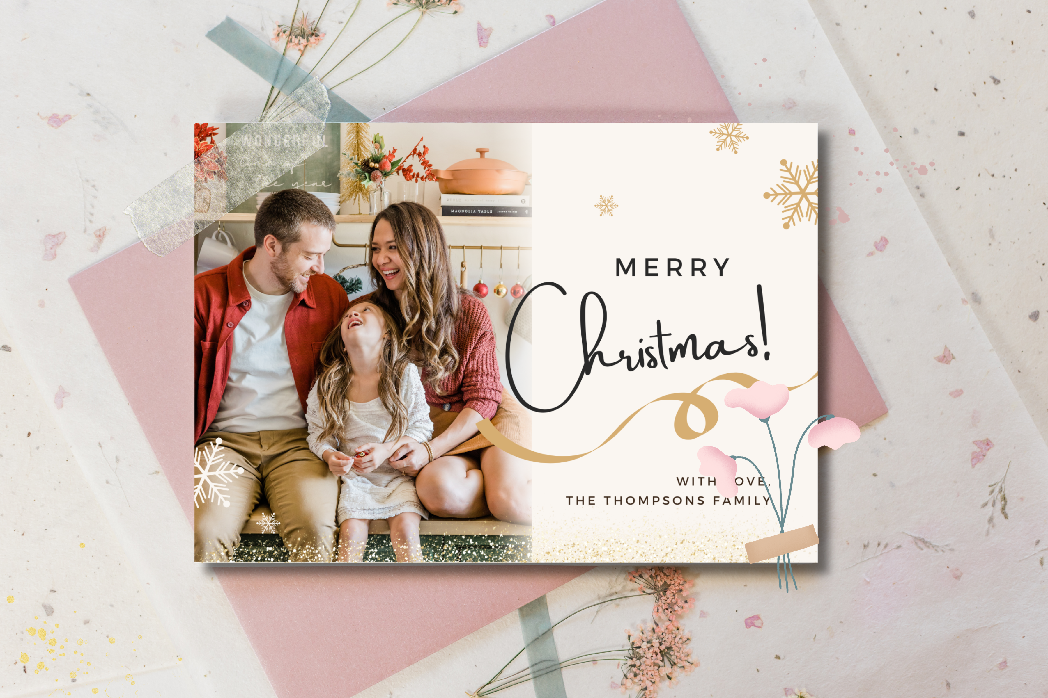 Customize Christmas & New Year Greeting Cards, Invitations and Sale Flyers