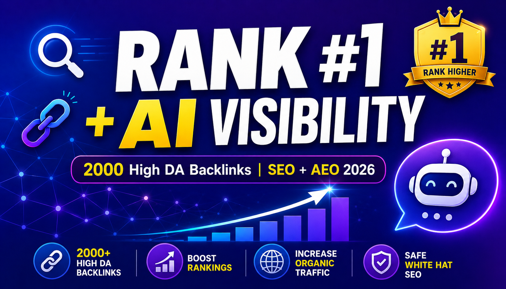 Rank 1st Page 2026 &ndash; Tier 3 2000 High DA50-DA99 SEO Backlinks + AI/AEO Visibility Boost