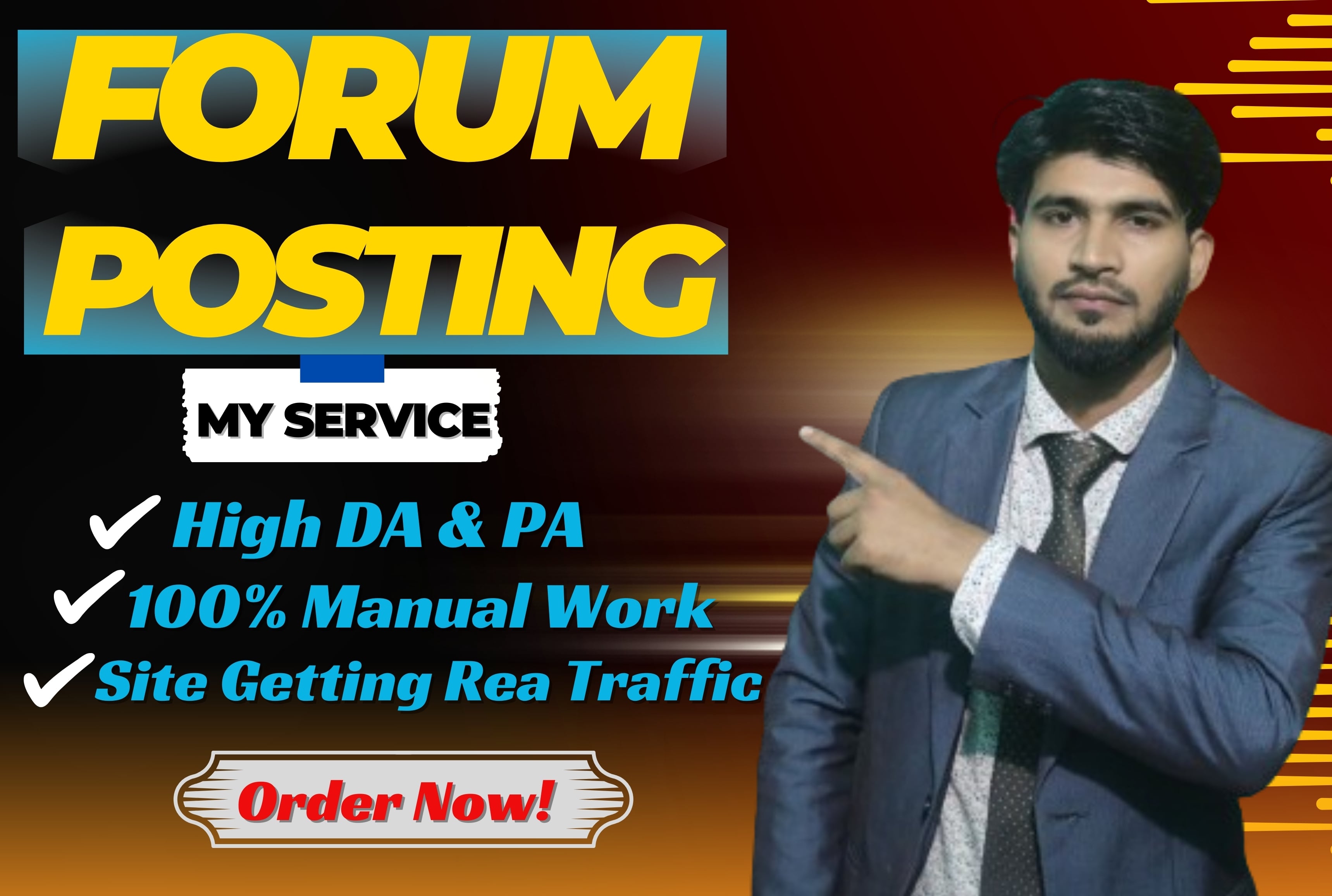 45+Forum Posting SEO backlinks from the High DA website