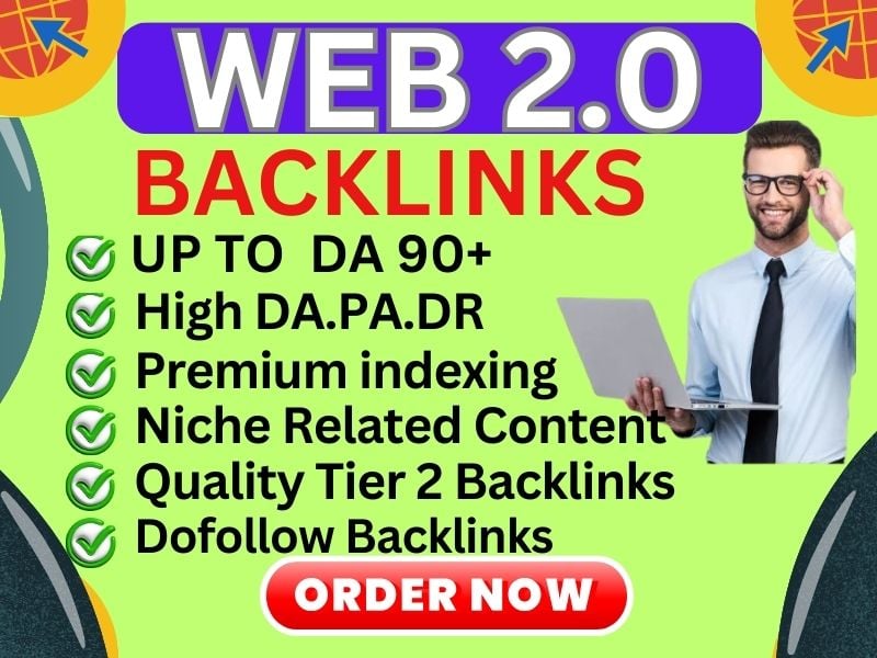 I will build 300 web 2.0 backlinks on unique authorit...
