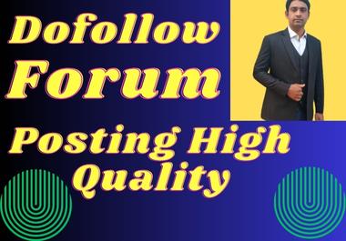 Create 50 unique quality forum posting dofollow SEO b...