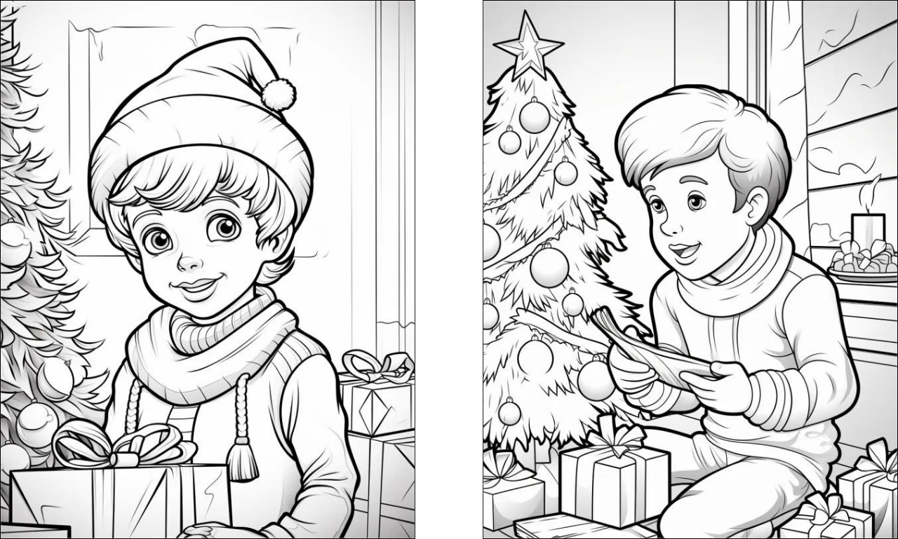 I'll create 5 coloring books for you