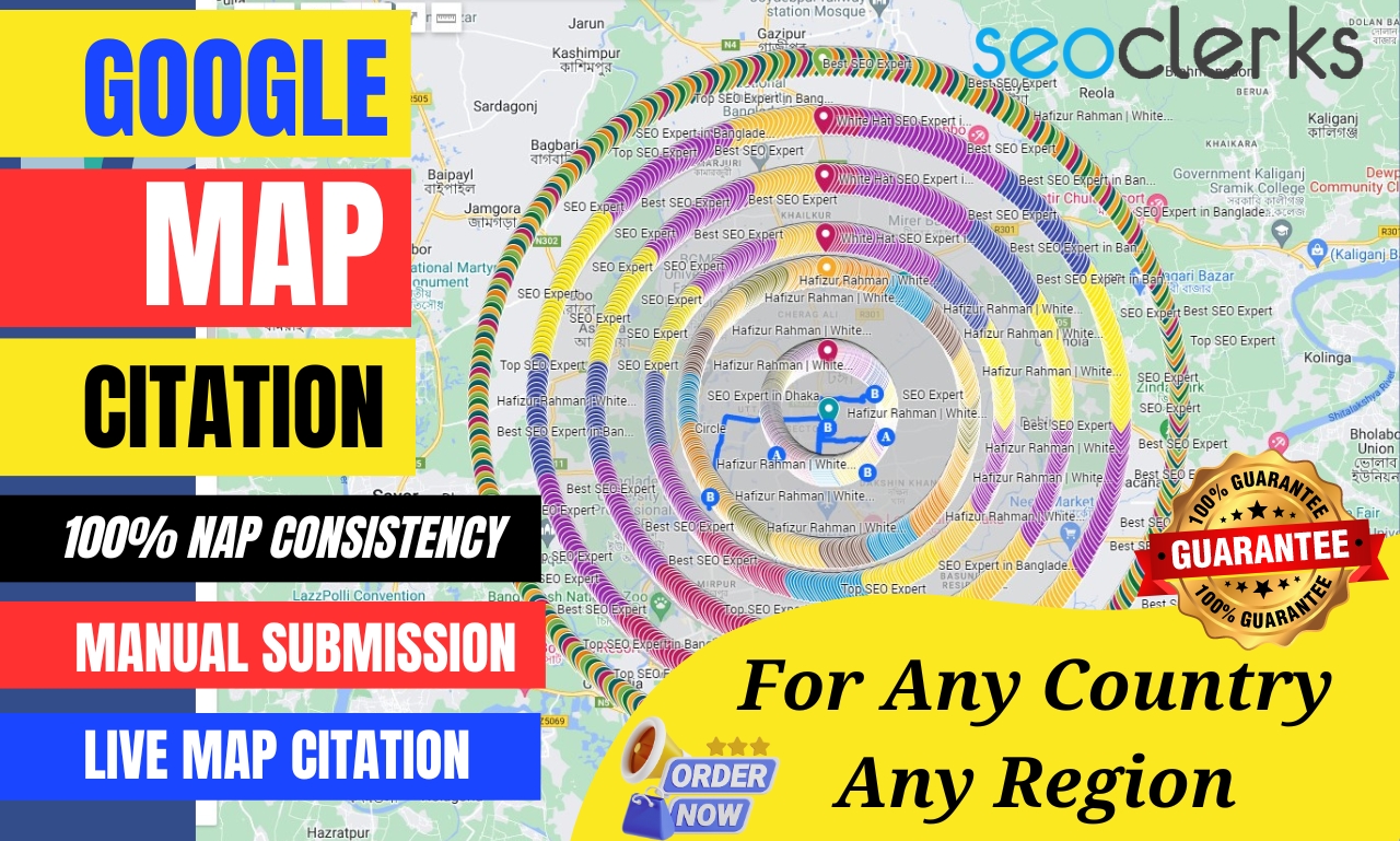 Get 1,000 google maps citations with 20 live backlinks, Boost GMB Ranking for Local SEO