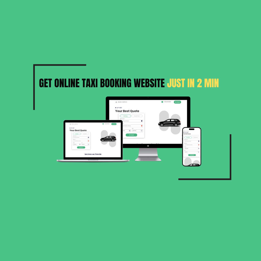 Gives you a Taxi Web Booker live in 2 minutes