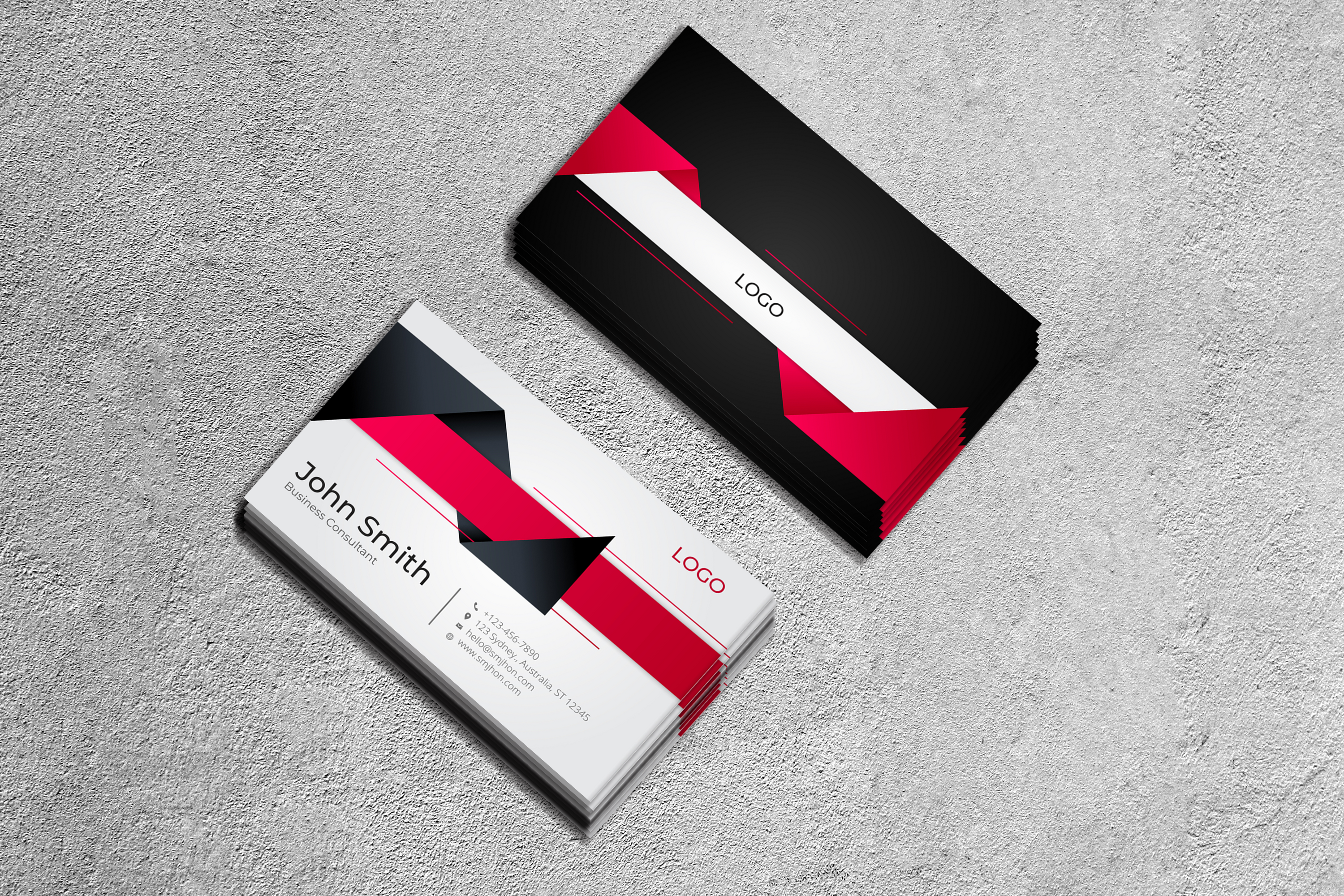 Business or Visiting cards double side design front and back