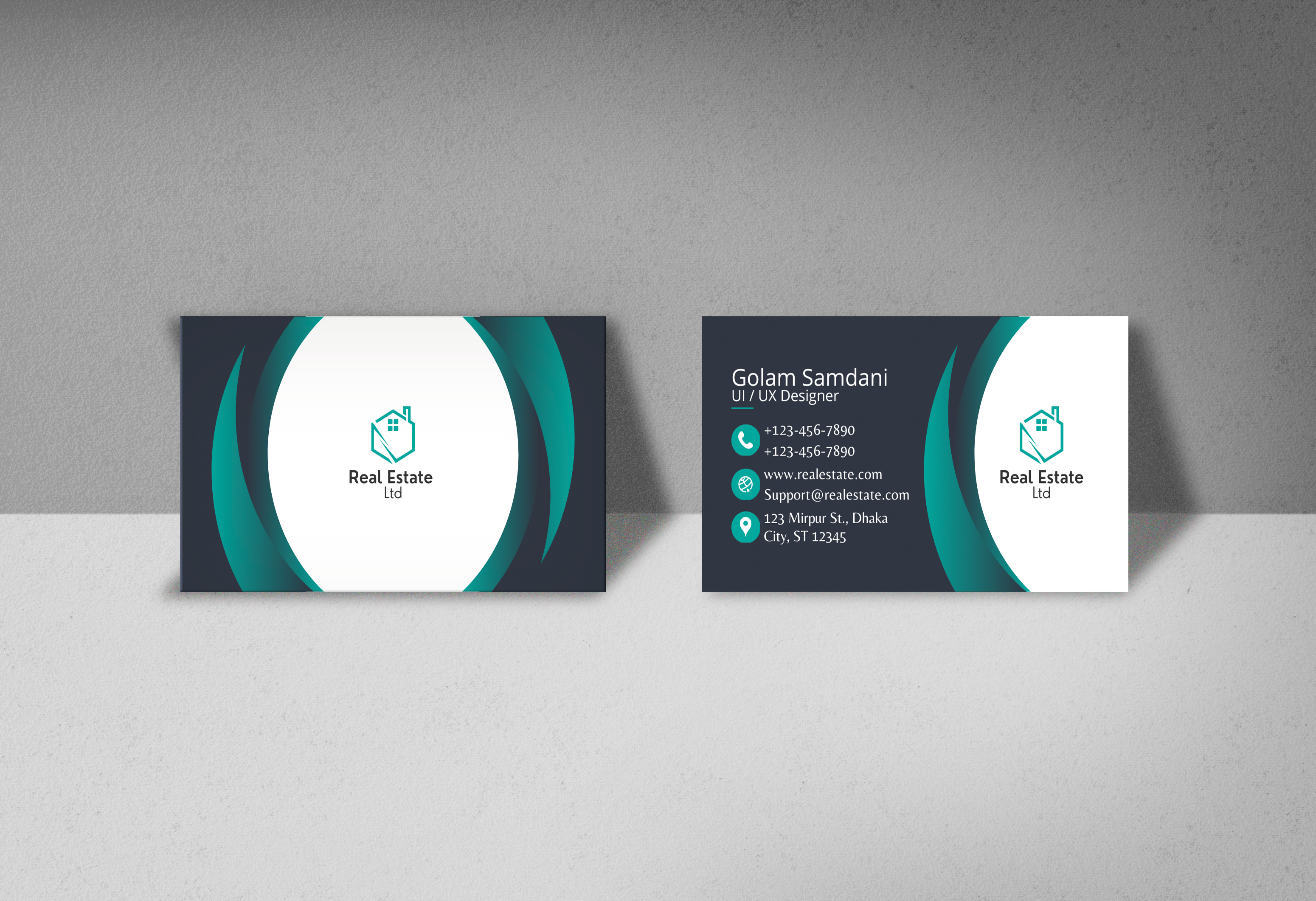 Business or Visiting cards double side design front and back