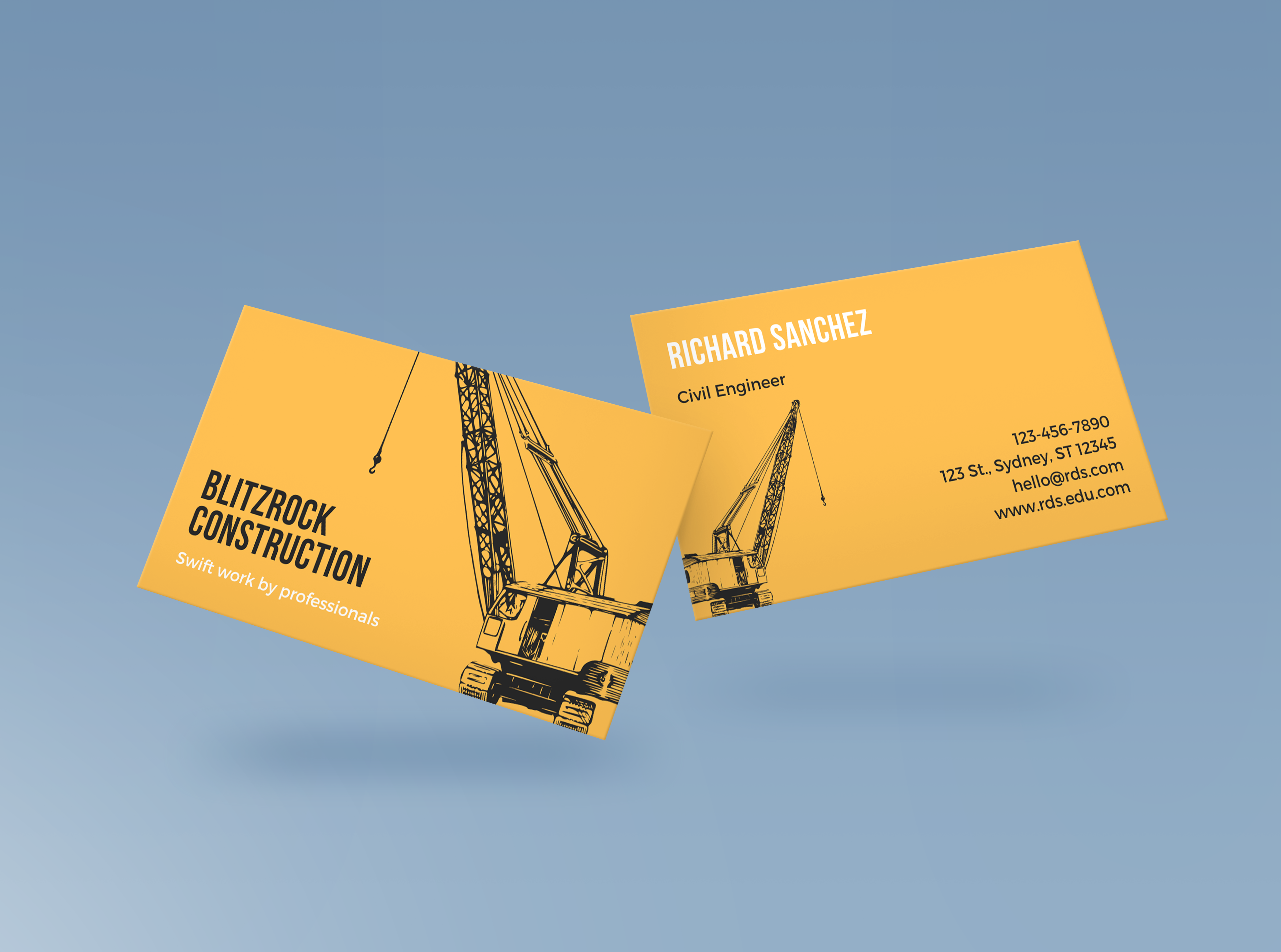 Business or Visiting cards double side design front and back