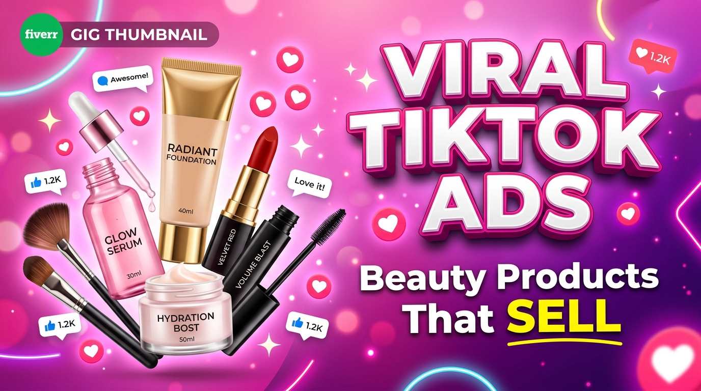 I will create viral TikTok ads for beauty products that boost sales fast