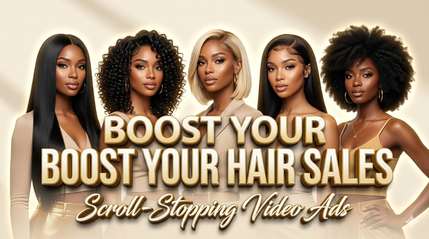 I will create high-converting hair extensions and wigs video ads that boost your sales fast