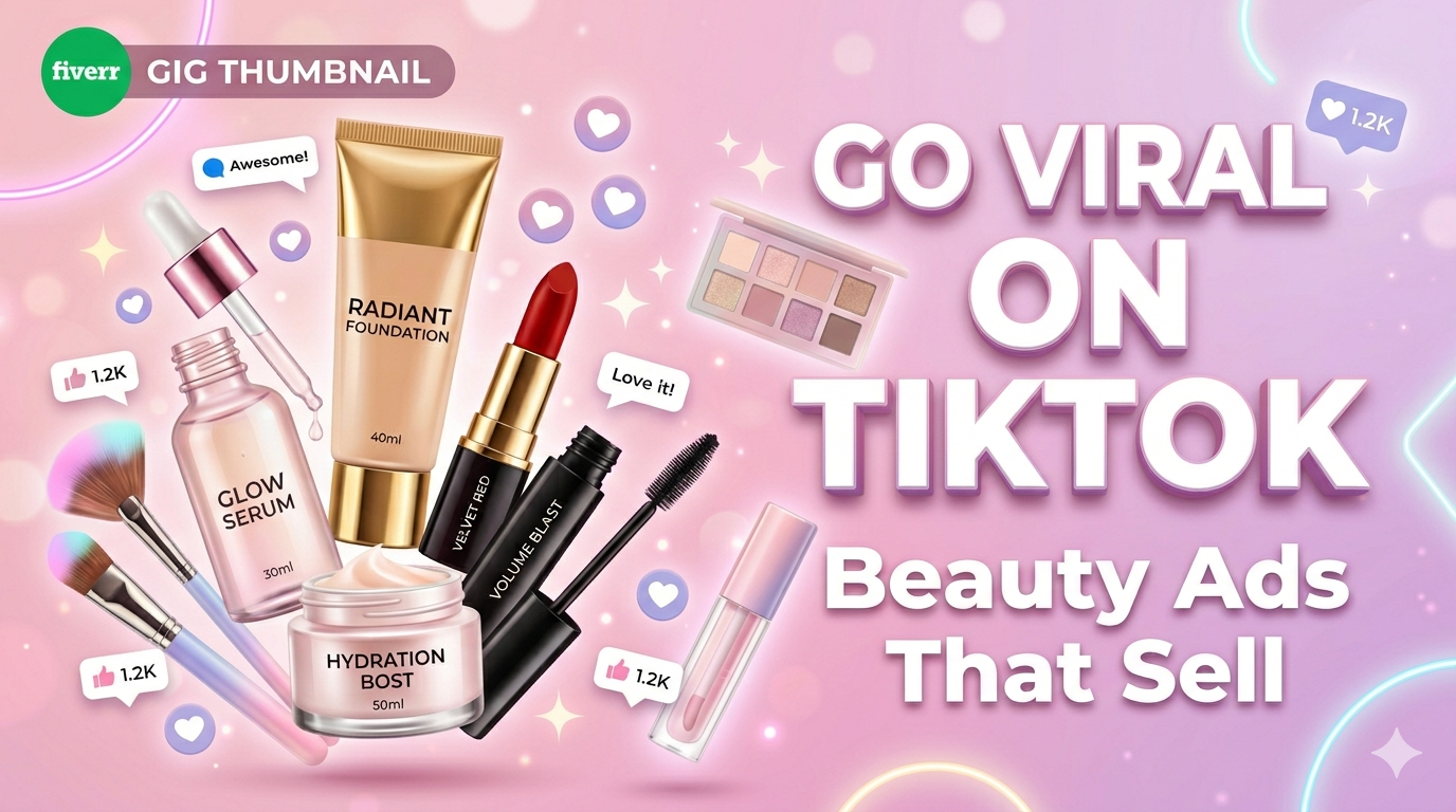 I will create viral TikTok ads for beauty products that boost sales fast