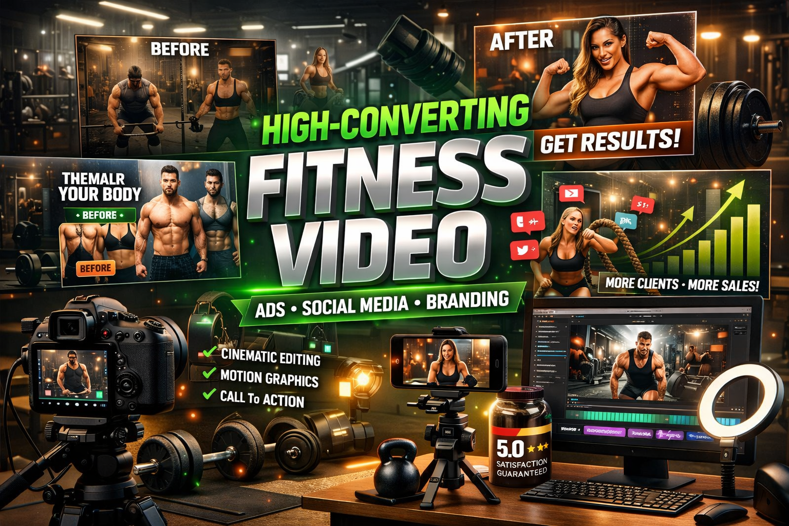 I will Create Powerful Gym Advertising Commercial Tha...