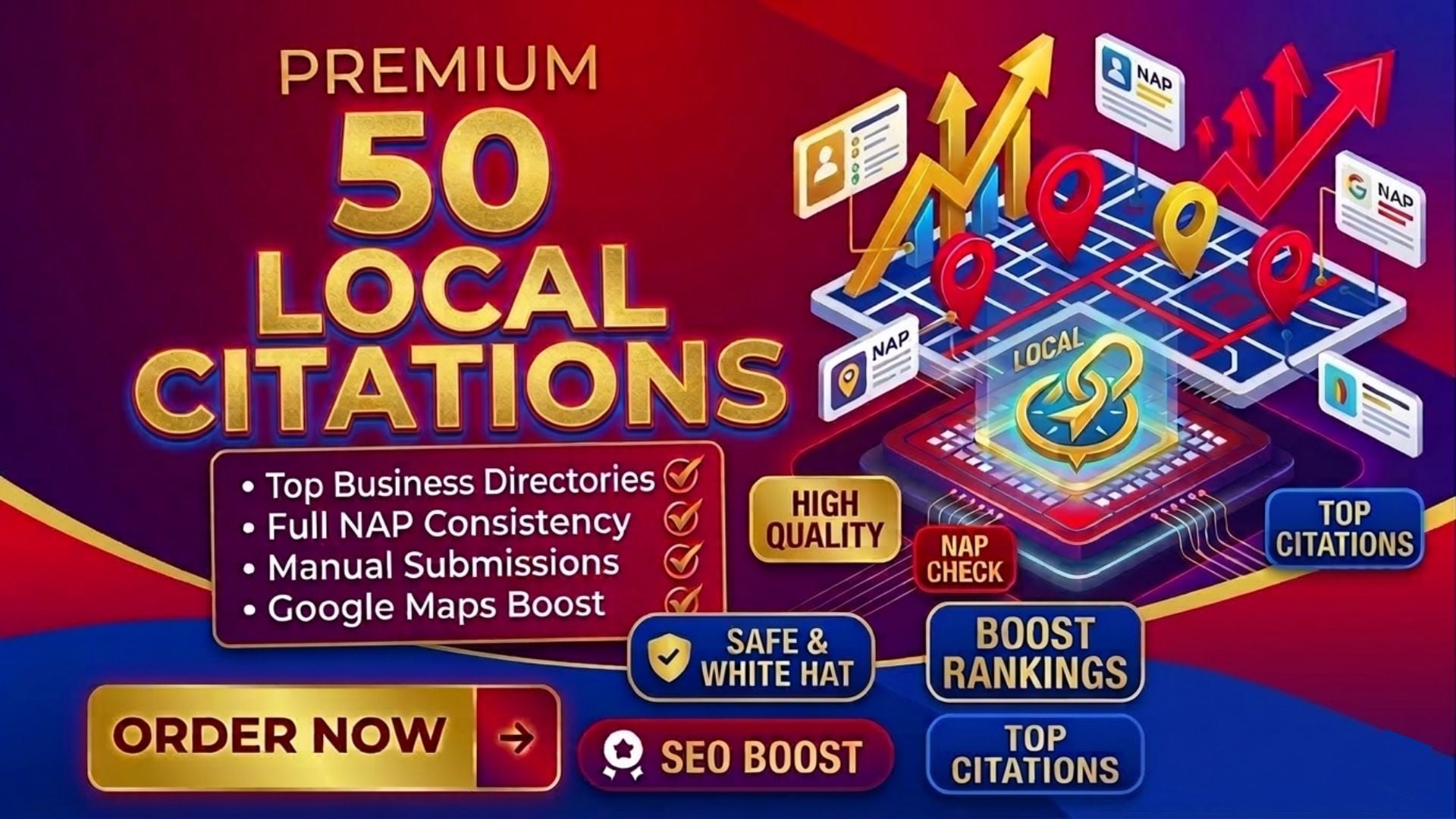 I Will Build 50 High Quality Local Citations for Your Business