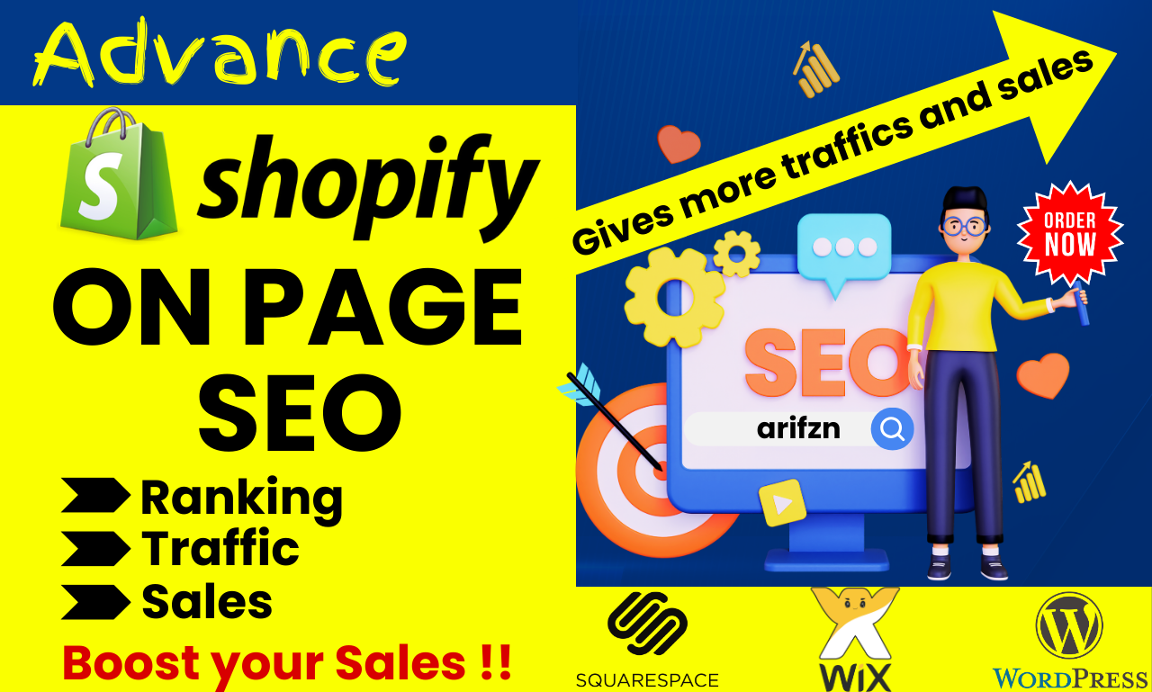 I will do advanced Shopify on-page SEO for boost your sales
