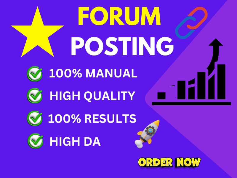 I will manually submit 60 dofollow forum posting back...