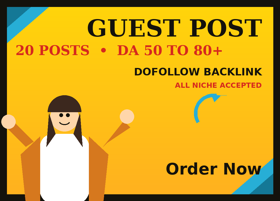 I will publish 20 guest posts on Medium, LiveJournal, WordPress, Tumblr, Blogger DA80+