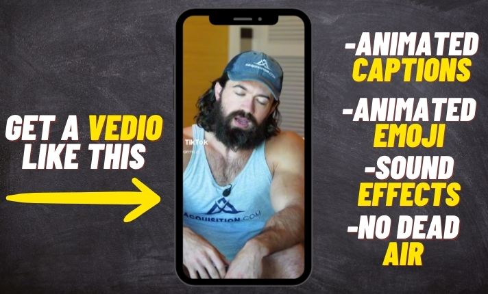 I will edit your tiktok, reels, and shorts video editing with captions