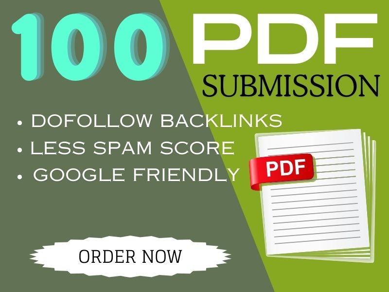I will do PDF submission to top 100 high authority do...