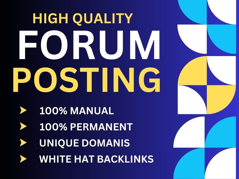 I will provide 60 manual unique forum posting backlin...