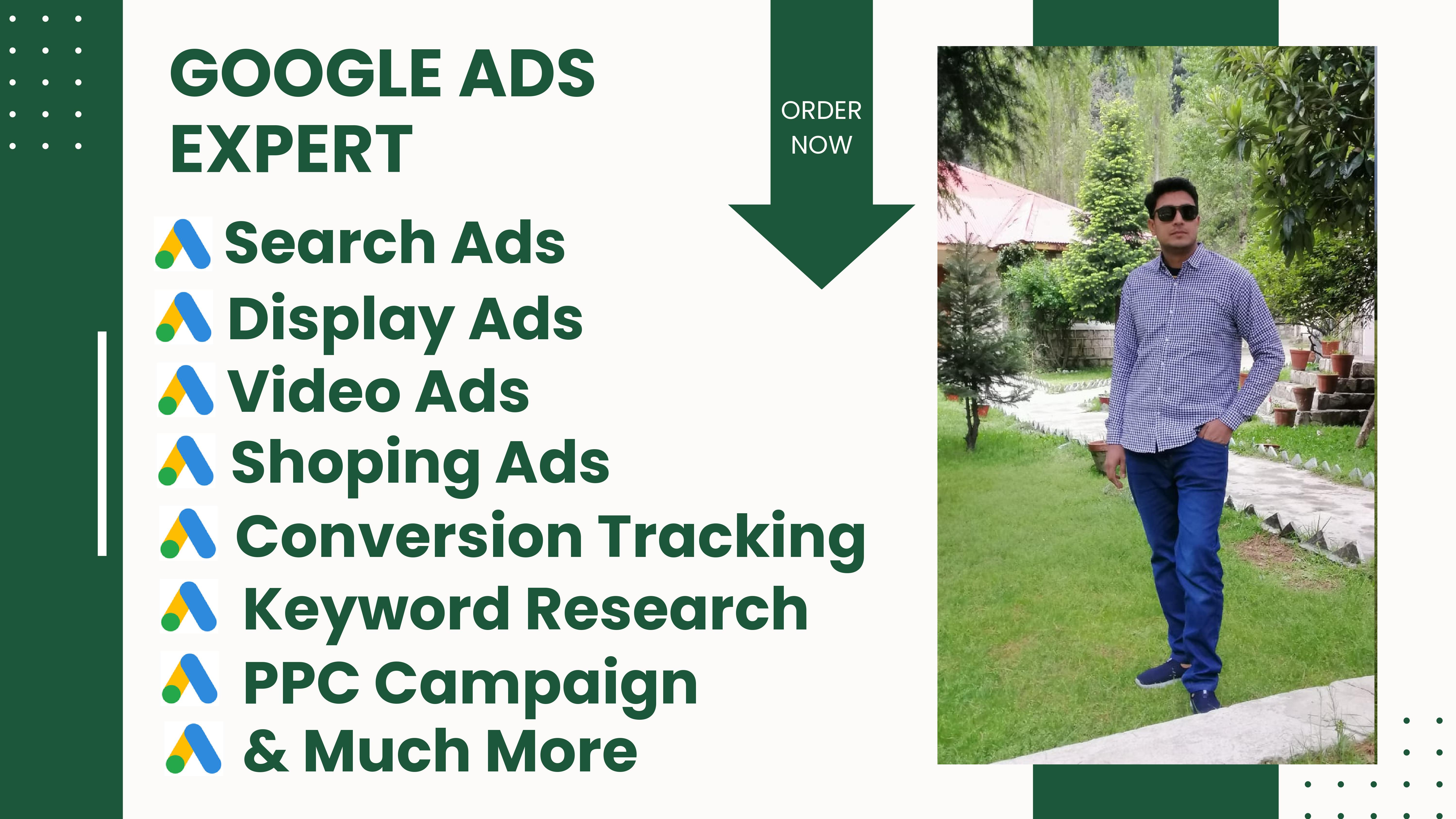 I will be setup up and Manage Google Ads and PPC