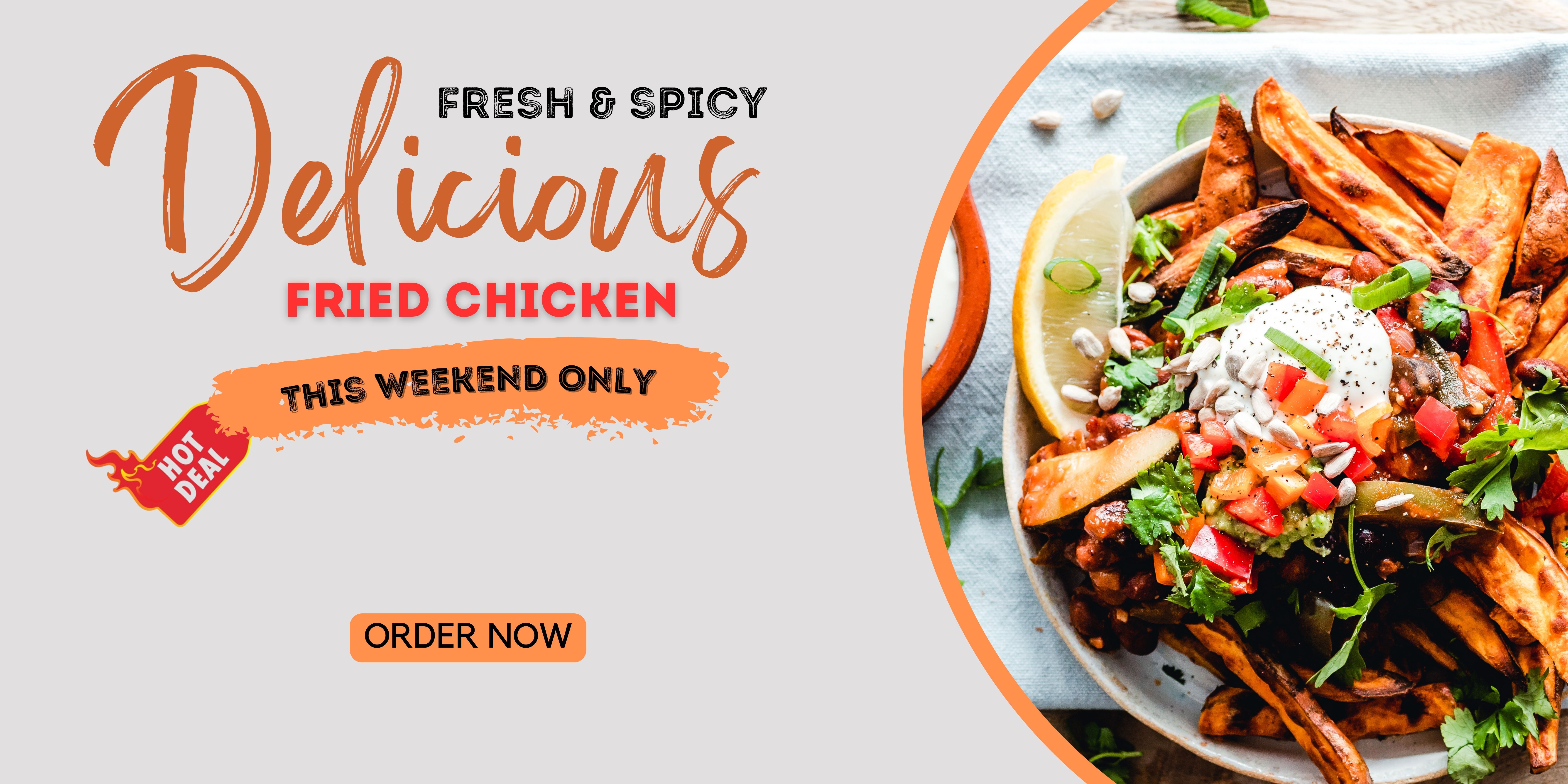Beautiful Web Banner for Food Delivery Restaurant 