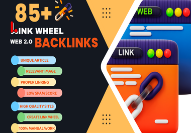 I Will Create 85 High Quality Web 2.0 Link Wheel Backlinks For Your Website Ranking