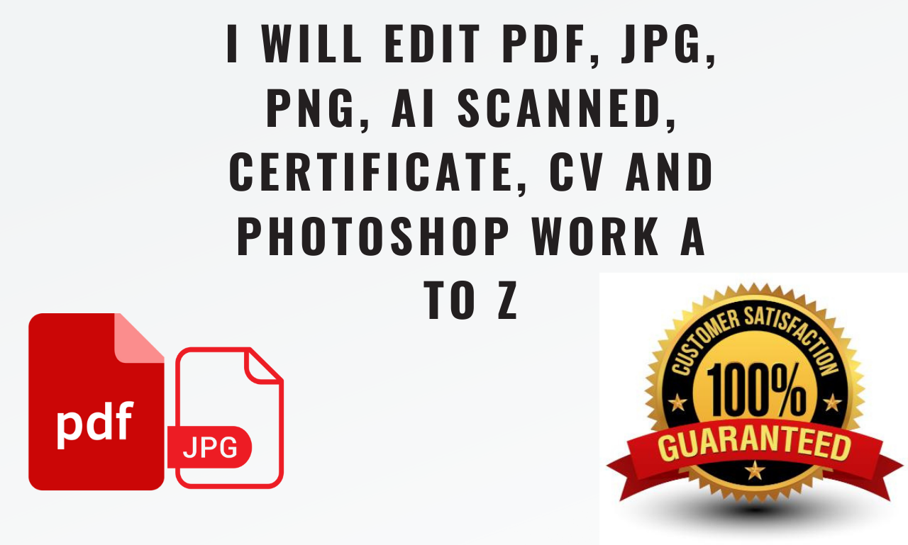 I will Edit, Modify or Fix your any type of Document