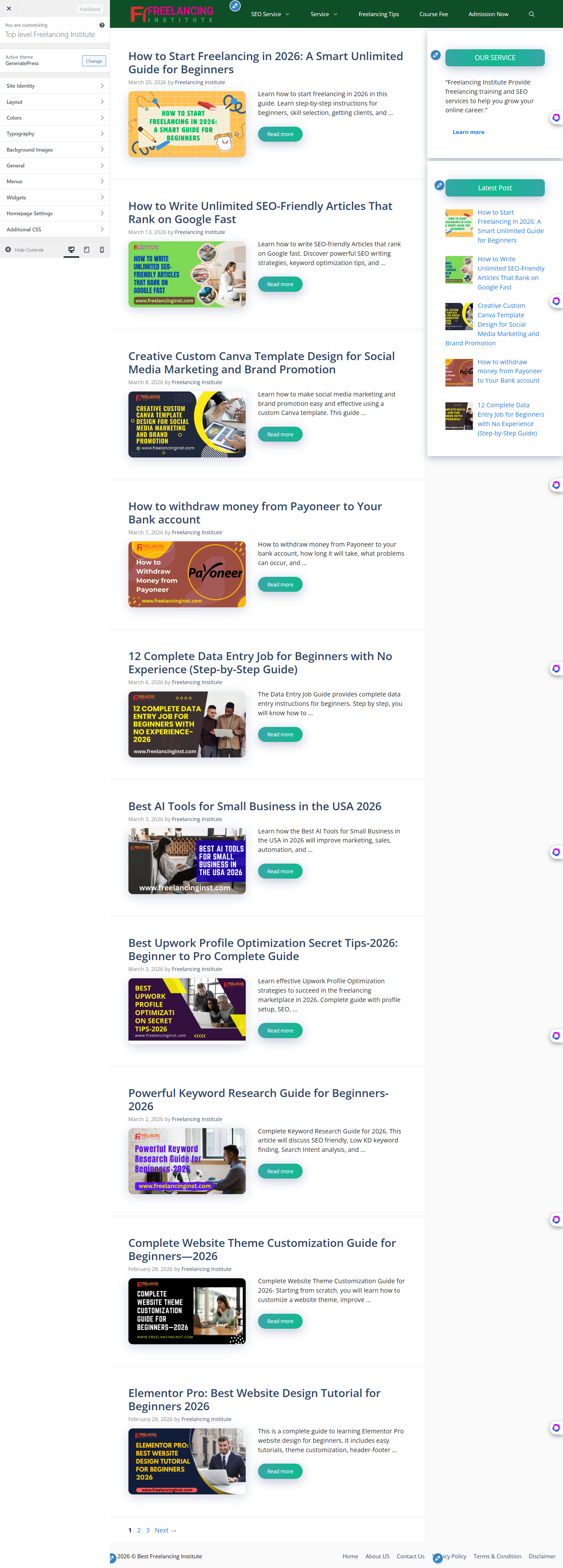 I will install wordpress,setup theme and do customization