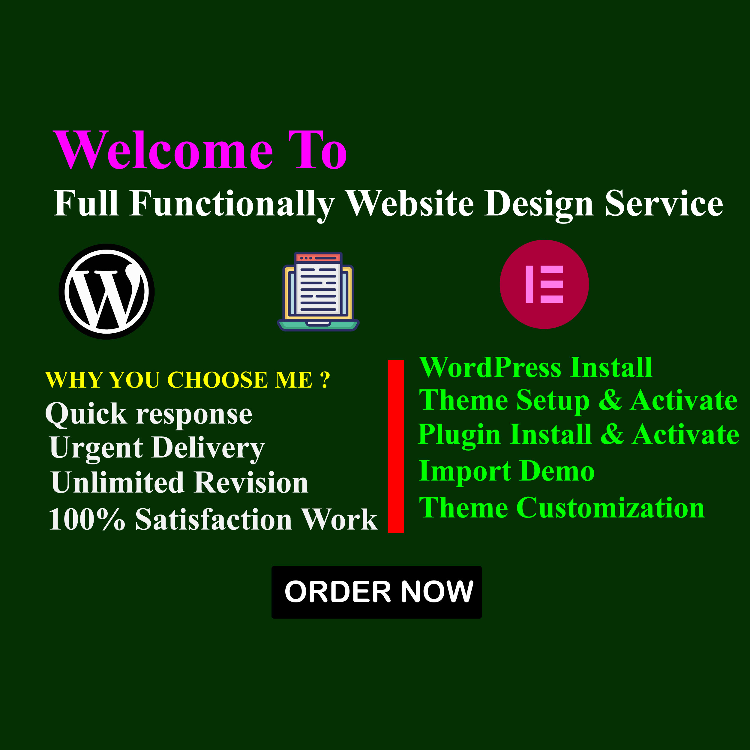 I will build your business website via wordpress and elementor pro