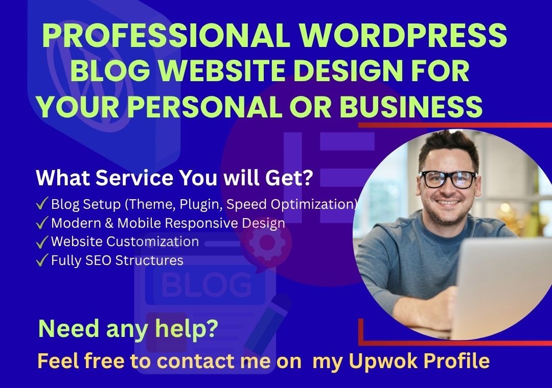 WordPress blog website design service for your Personal or business purposes