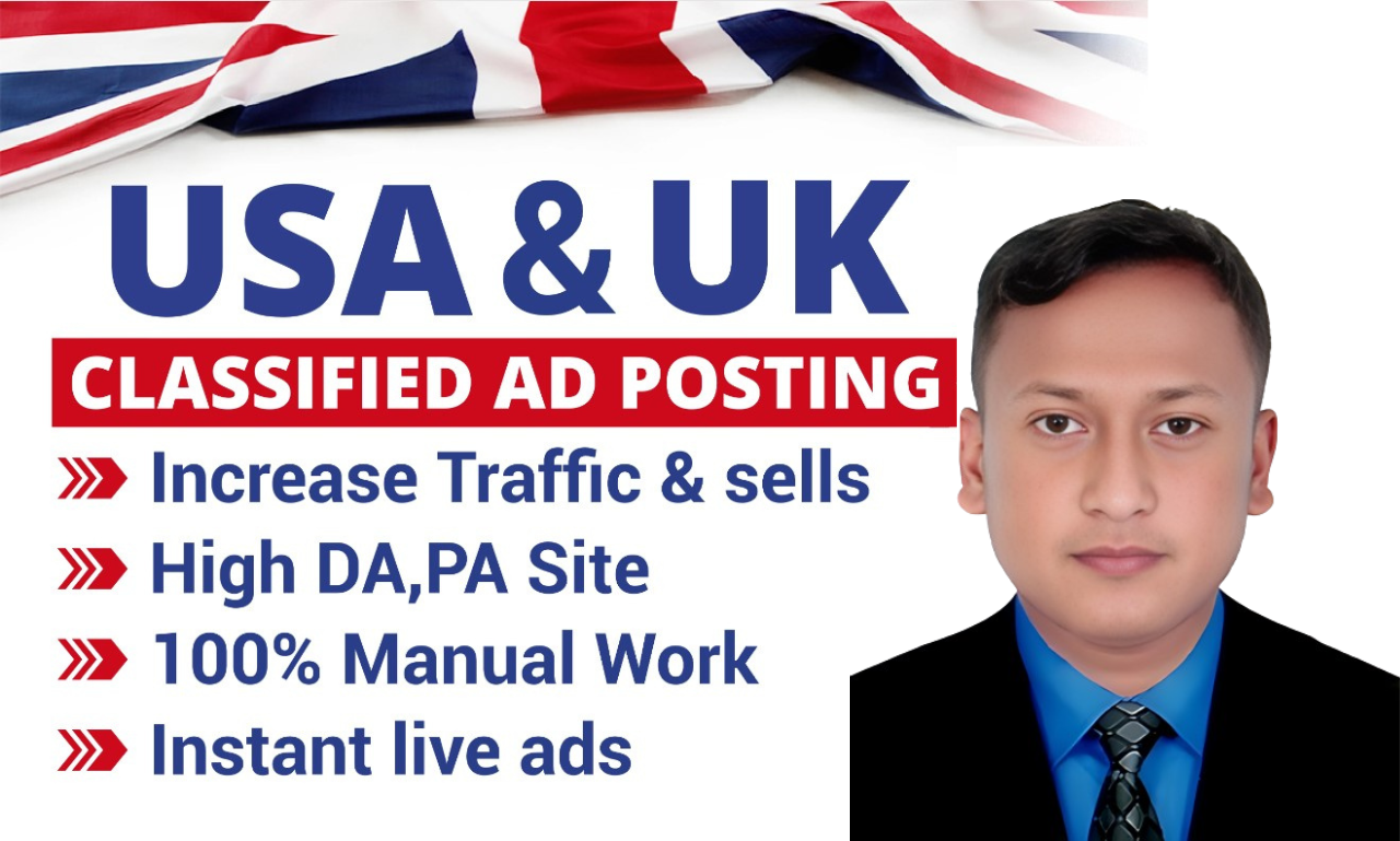 build 50 ads posting backlinks and USA UK ASU Canada ad post