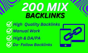 I will create 200 mix backlinks manually on high authority sites