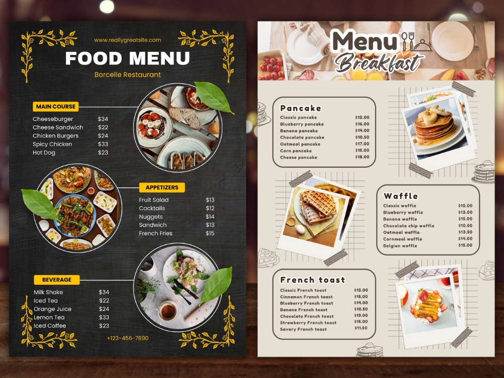 Get restaurant food menu, restaurant menu, food menu, Menu Flyer Design