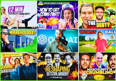 I Will Design Professional Eye-Catching YouTube Thumbnails for You