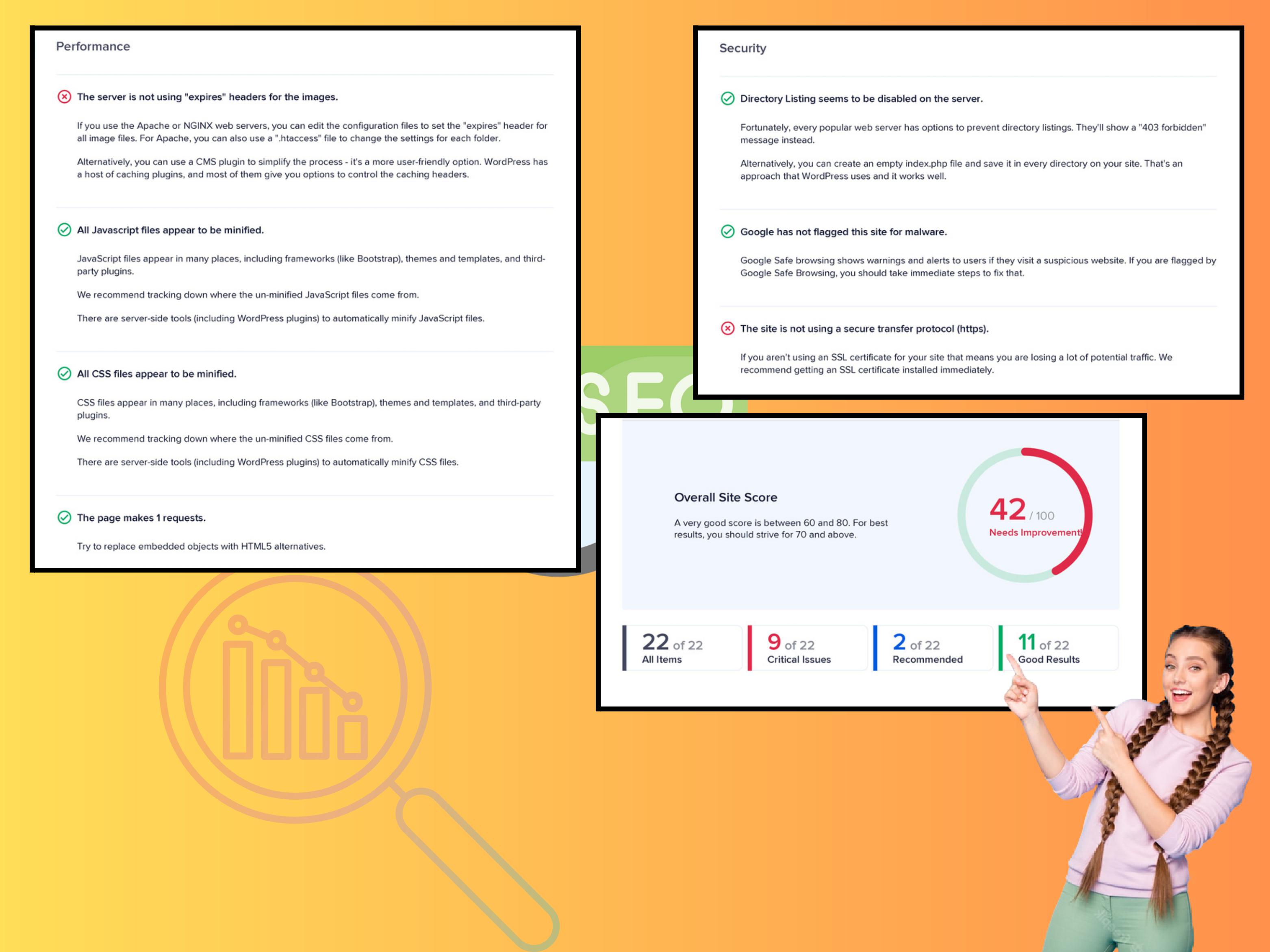 I will create website SEO analysis report