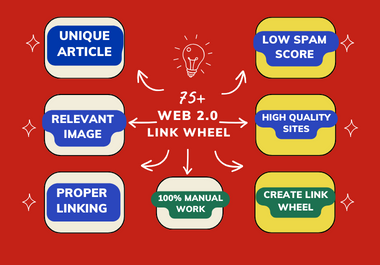 Boost Your Website's Ranking with 75 Expertly Crafted Link Wheel SEO Backlinks!