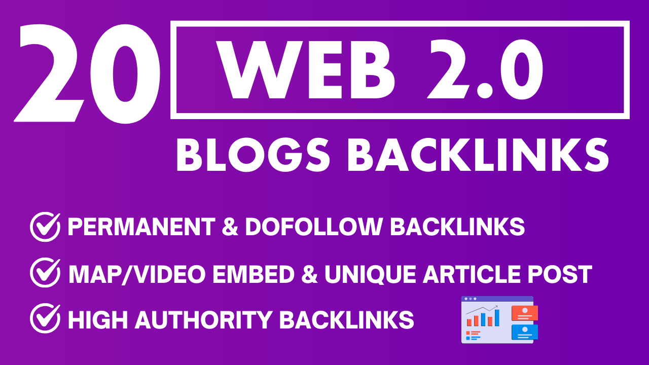 20 High Domain Authority Powerful Web 2.0 Backlinks