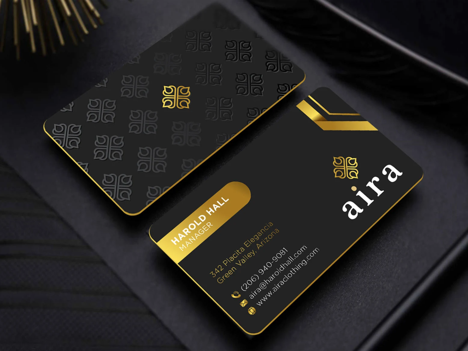 I will do luxury minimalist 2 concepts business card design