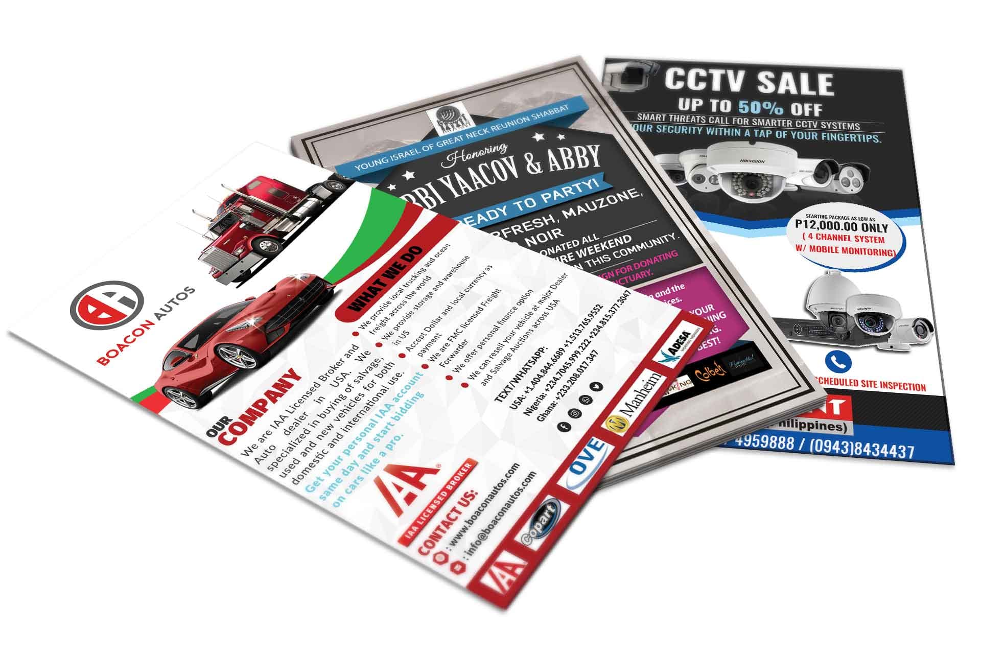 I will design a flyer, leaflet, brochure and banner within 12 hours