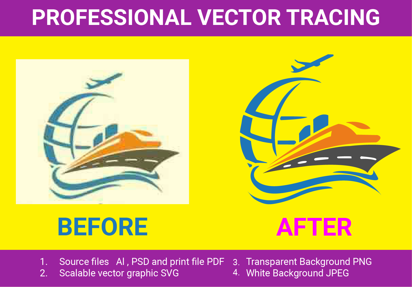 I will do vector tracing, vectorize, tracing logo , image, redesign , high-resolution HD