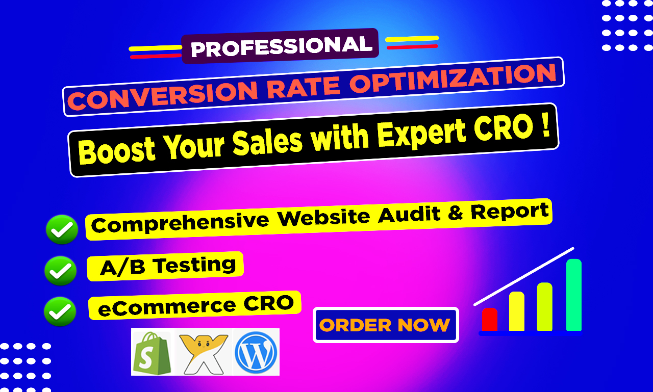 I Will Optimize Conversion Rates, Landing Pages, and E-commerce CRO with A/B Testing & UX Audit