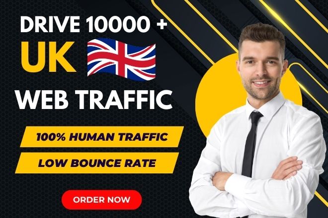 Drive 10000+ targeted uk web traffic, organic uk tra...