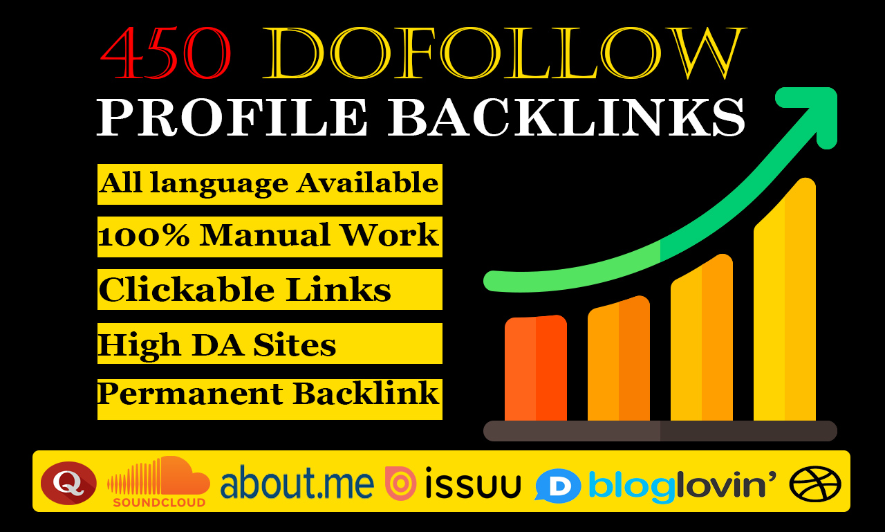 I Will Mix 450 high quality dofollow profile backlinks