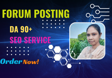 I can do100 unique forum posting do follow SEO backli...