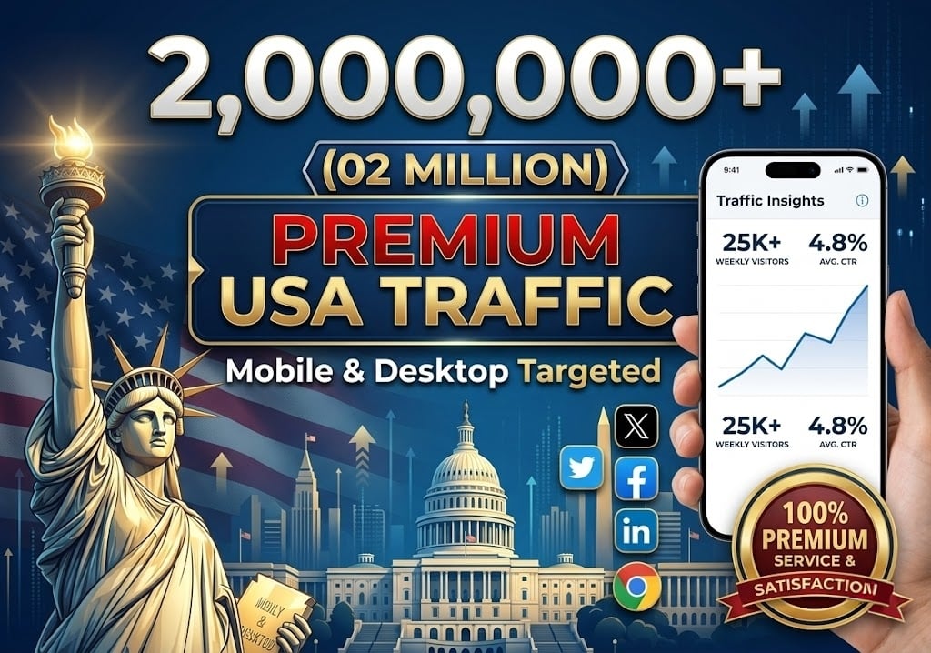 Drive 2 Million+ Premium USA Targeted Mobile Traffic to Any Link!