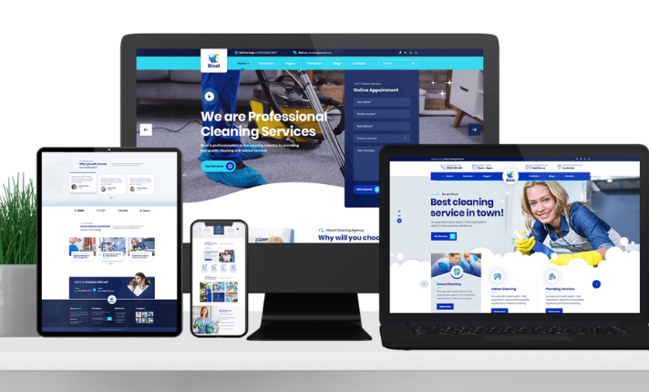 cleaning service website, house cleaning website, office cleaning website, cleaning business website