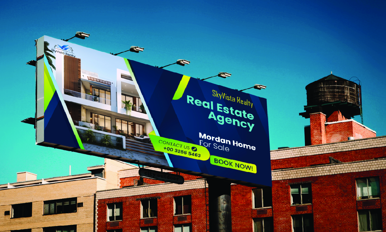 I will design billboard, rull up banner, real estate sign, digital banner, outdoor sign