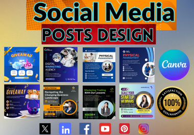 I will design Social media posts Instagram, Facebook, Linkedin, and X