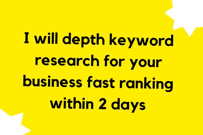 I will depth keyword research for your business fast ...